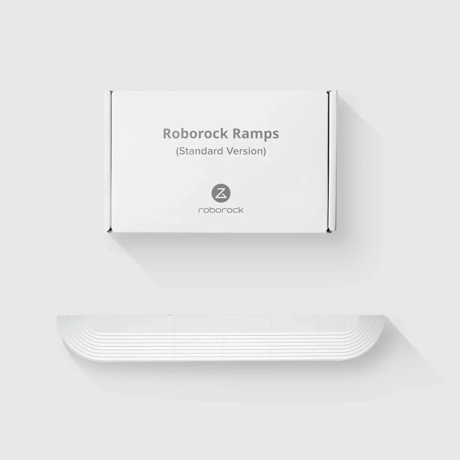 Threshold Strip For All Series Robot Vacuums Compatible With All Series Models Enables Smooth Traversal Of A 28 Millimeter Threshold And Supports Up To 150 Kilograms Suitable For Dark Or Recessed Thresholds And For Thresholds Wider Than 10 Centimeters shown in packaging with ramp