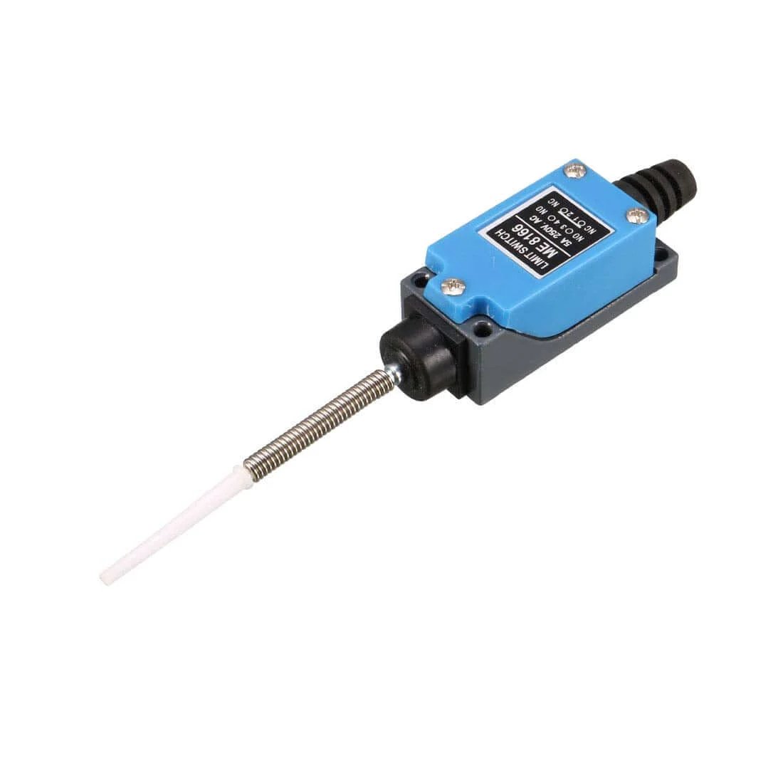 ME-8166 Rod Coil Spring Actuator Momentary Enclosed Limit Switch 1NC + 1NO SPDT for CNC Mill 3D Printer Door Switch, side view