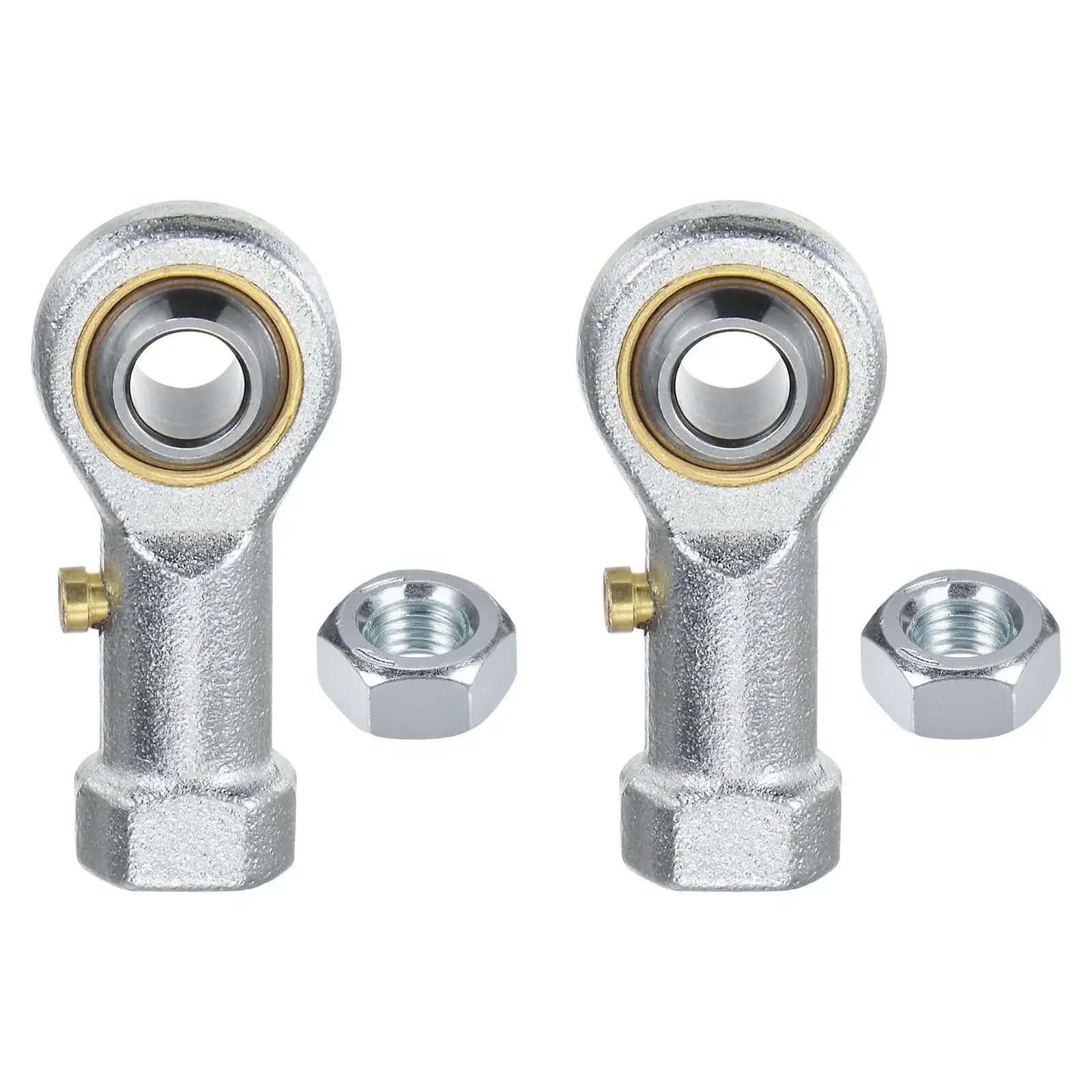 Rod End Bearings 2 Pack PHSB4 1/4 Inch Bore 1/4-28 Right Hand Thread Self Lubricating Female Thread Steel Joint With Jam Nuts By M METERXITY