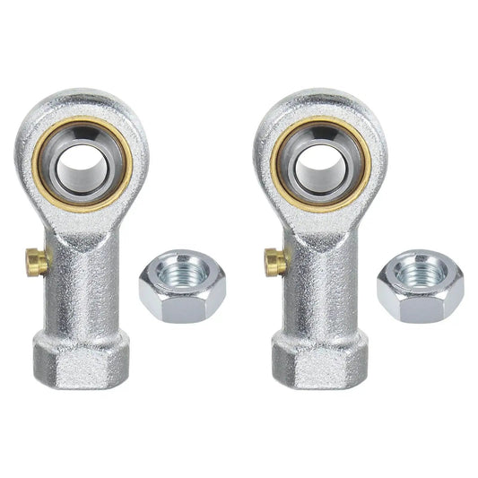 Rod End Bearings 2 Pack PHSB4 1/4 Inch Bore 1/4-28 Right Hand Thread Self Lubricating Female Thread Steel Joint With Jam Nuts By M METERXITY