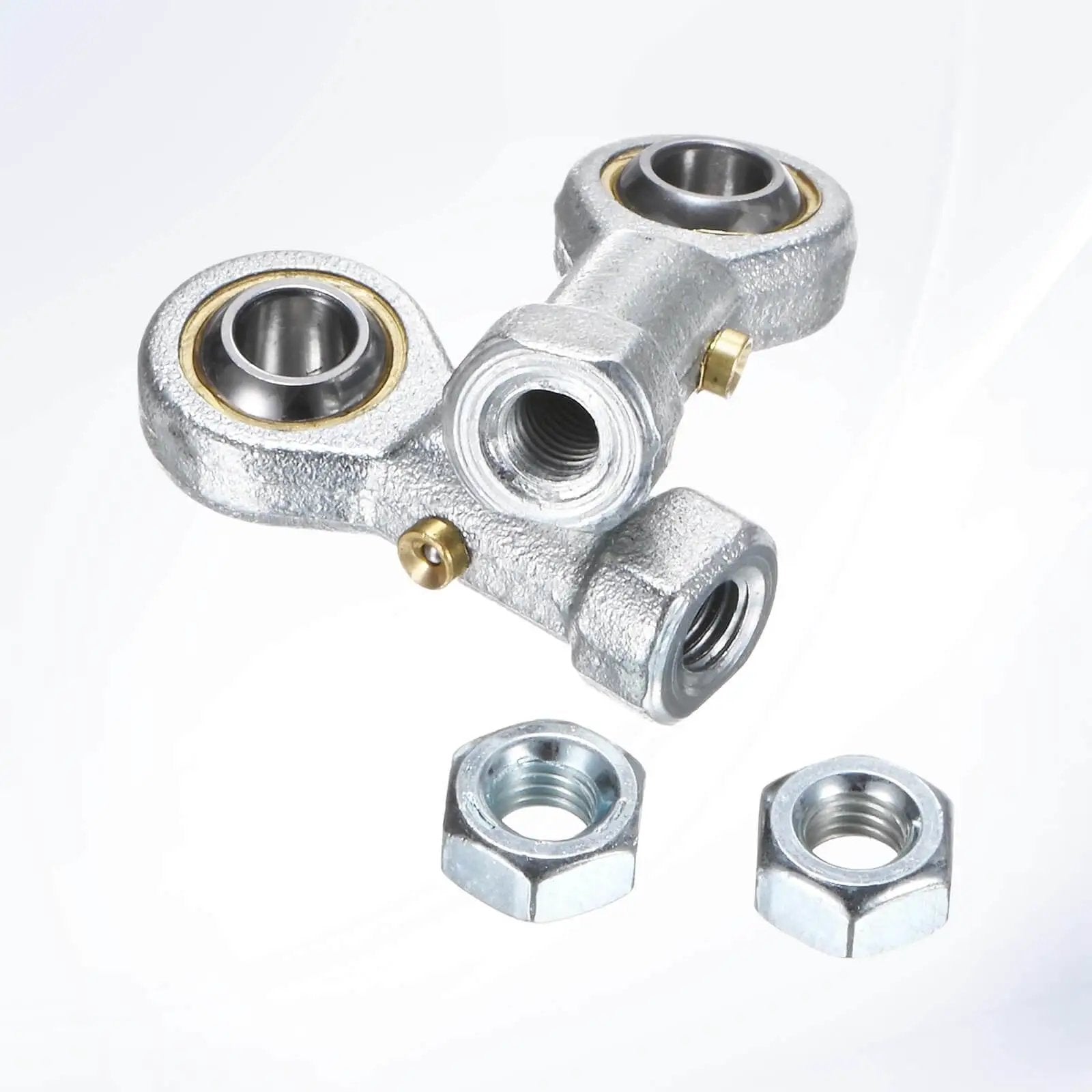 Rod End Bearings 2 Pack PHSB4 1/4 Inch Bore 1/4-28 Right Hand Thread Self Lubricating Female Thread Steel Joint With Jam Nuts
