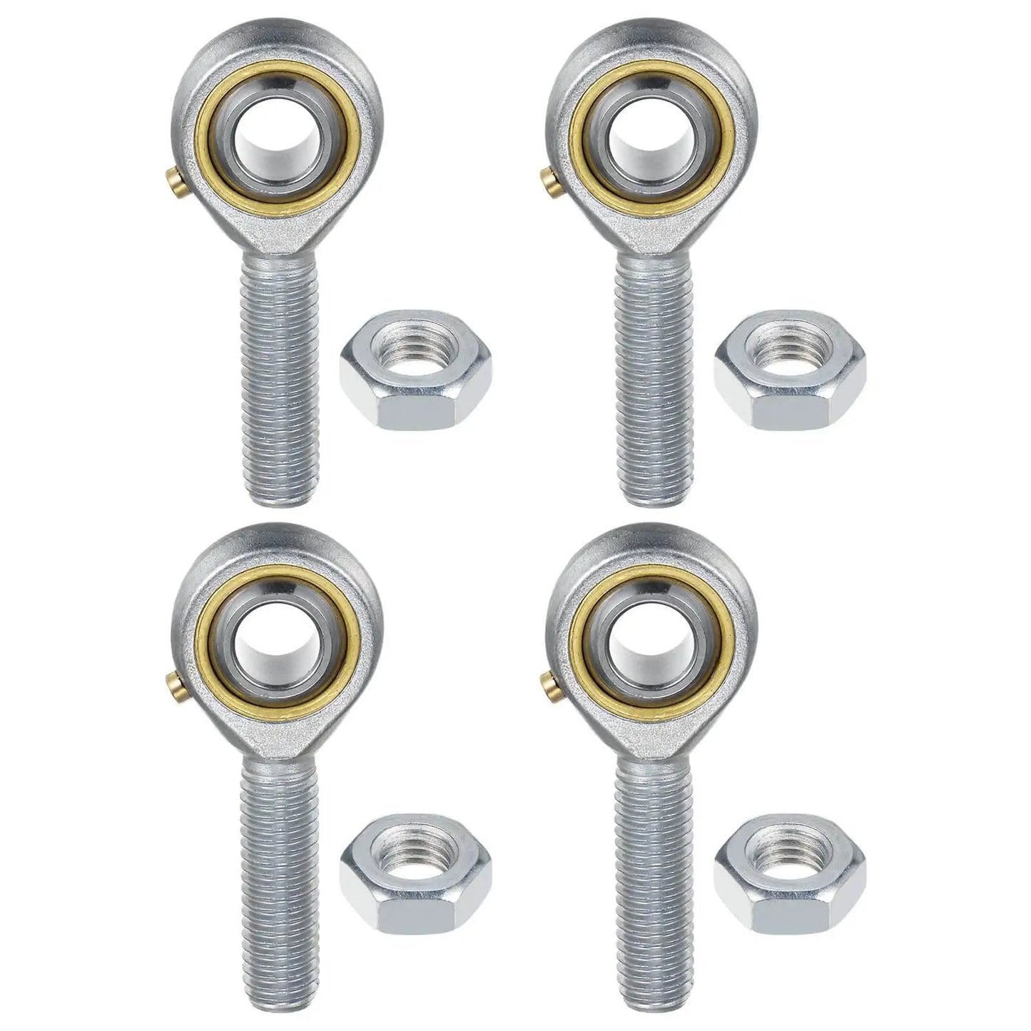 Tough as Nails Rod End Bearings 4 Pack POS10 M10x1.5 Right Hand Thread Self Lubricating Steel Joint With Jam Nuts