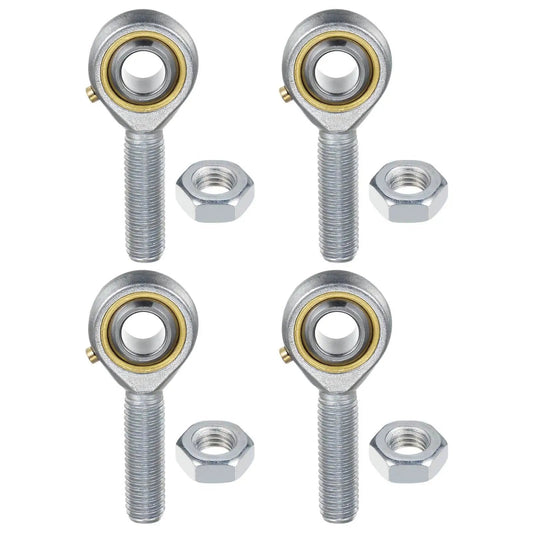 Tough as Nails Rod End Bearings 4 Pack POS10 M10x1.5 Right Hand Thread Self Lubricating Steel Joint With Jam Nuts