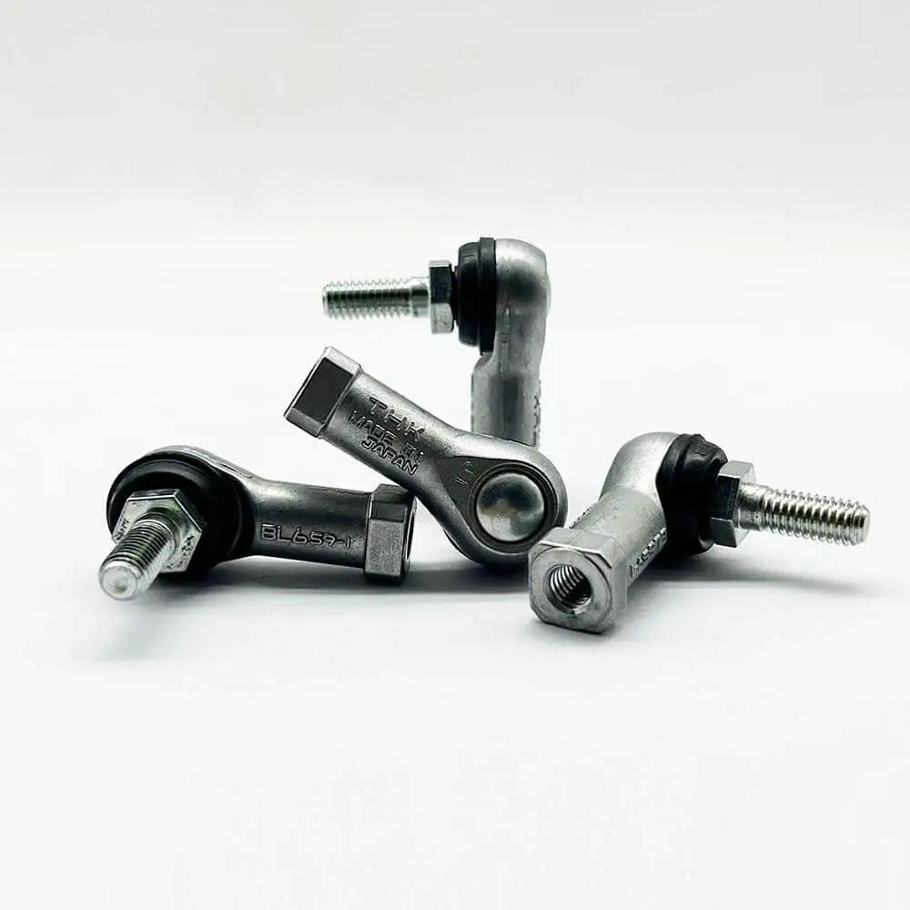 Rod End Spherical Joint Bearing BL 6D BL6D with miniature design, hex seating, and rubber sleeve for smooth motion.