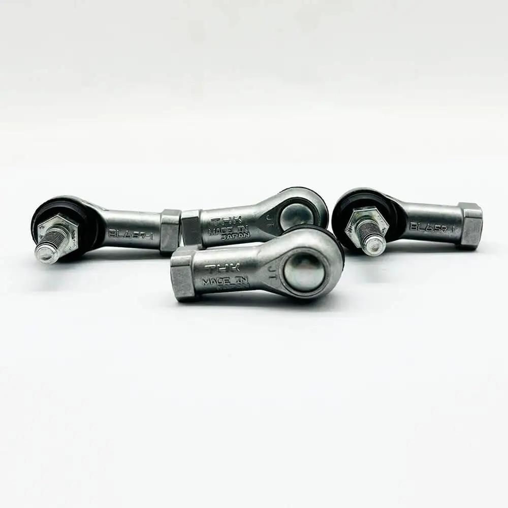 Rod End Spherical Joint Bearing BL 6D BL6D with miniature design, visible large hex seating and rubber sleeve