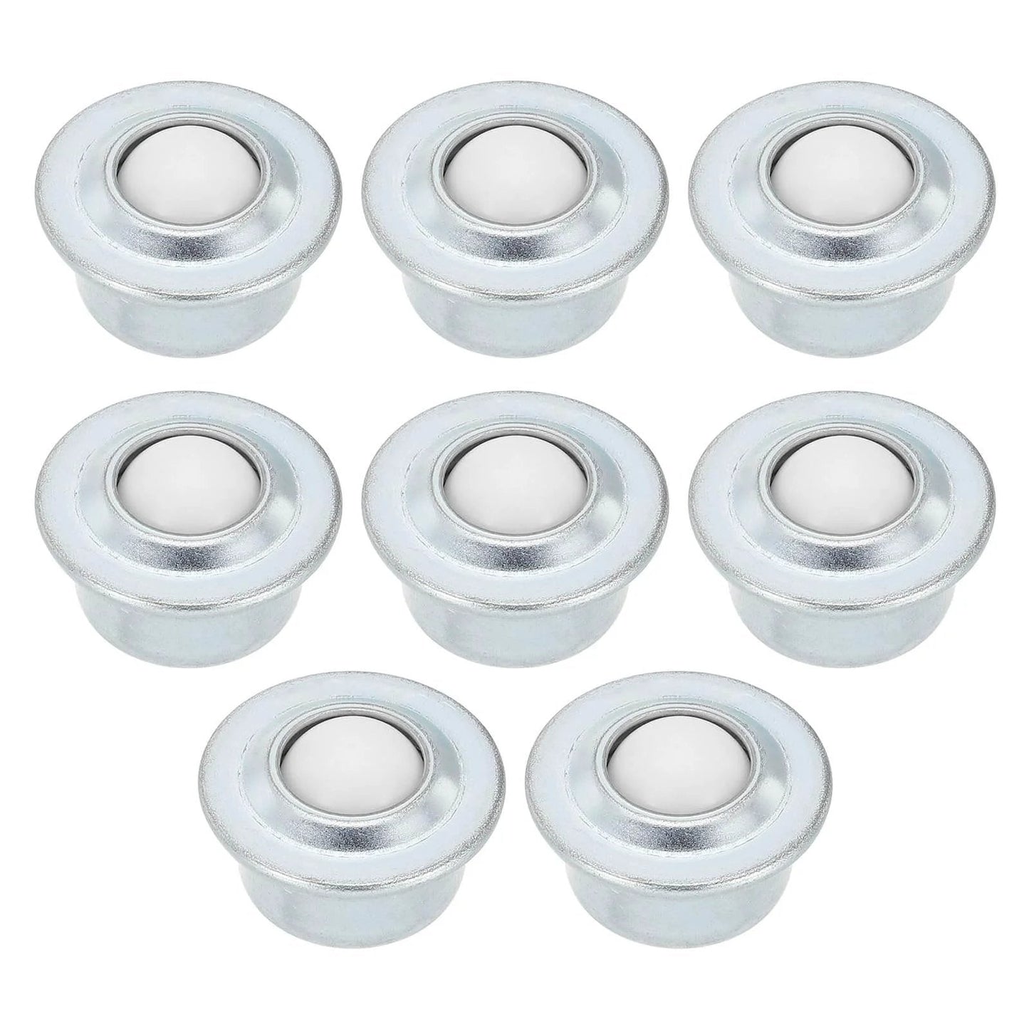 5/8 Inch Roller Ball Transfer Bearings 8 Pcs Nylon and Carbon Steel Round Ball Units for Conveyors Furniture Tables Workbenches with Smooth 360 Degree Rotation