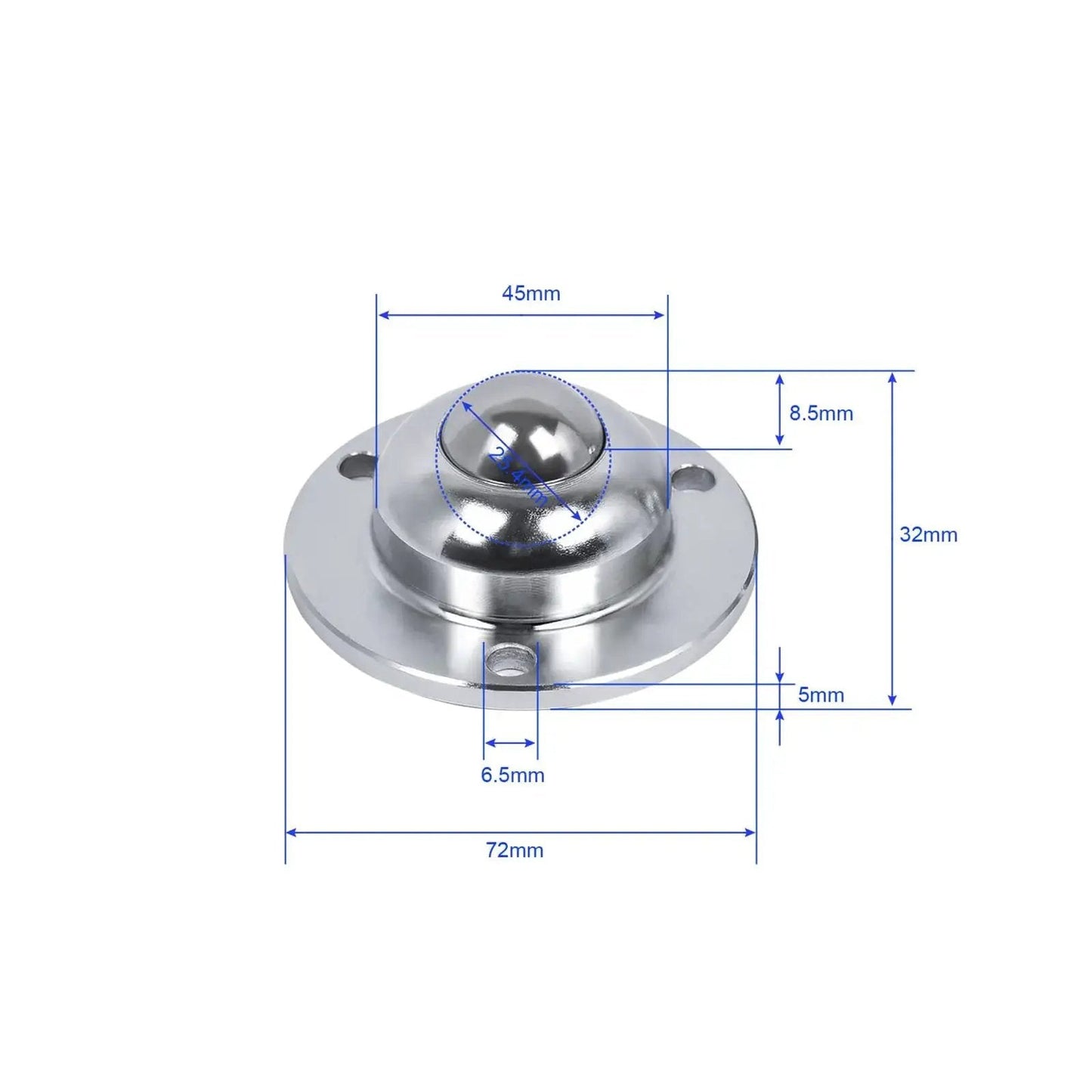 Roller Ball Transfer Bearing Caster Flange Mounted Unit For Conveyors And Transmission Equipment 1 Inch Universal Rotation