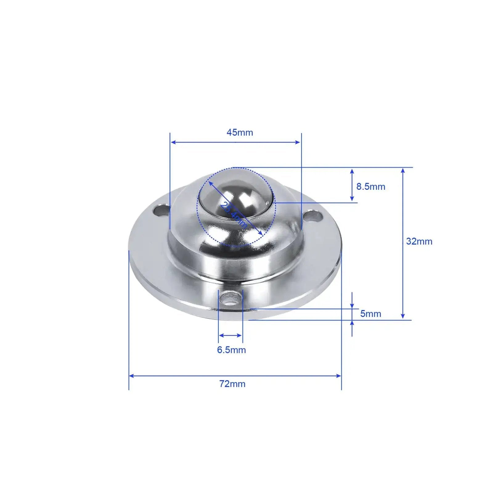 Roller Ball Transfer Bearing Caster Flange Mounted Unit For Conveyors And Transmission Equipment 1 Inch Universal Rotation