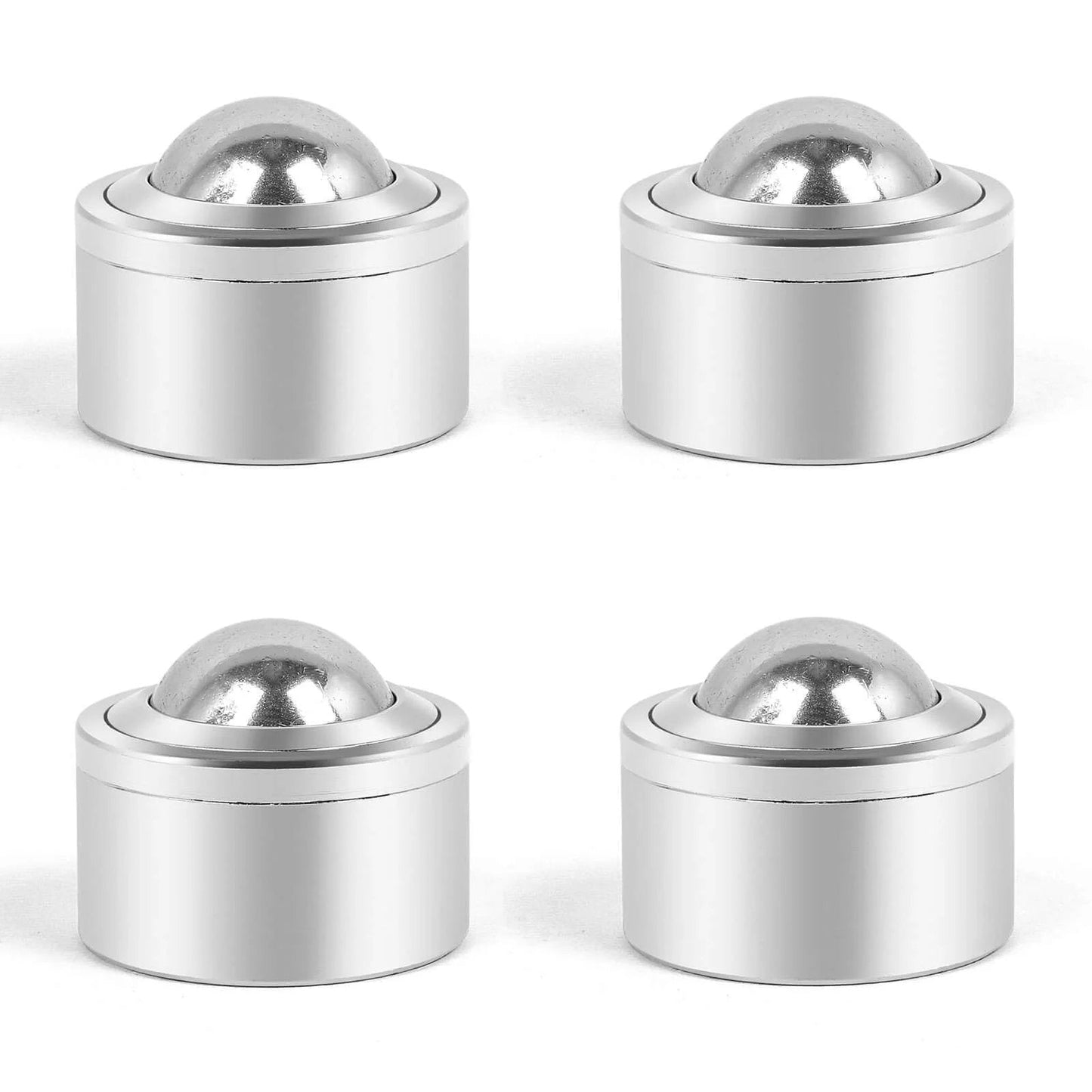 4-piece set of Roller Ball Transfer Bearings Casters, 45mm diameter, for heavy duty conveyor ball transfer unit, silver color