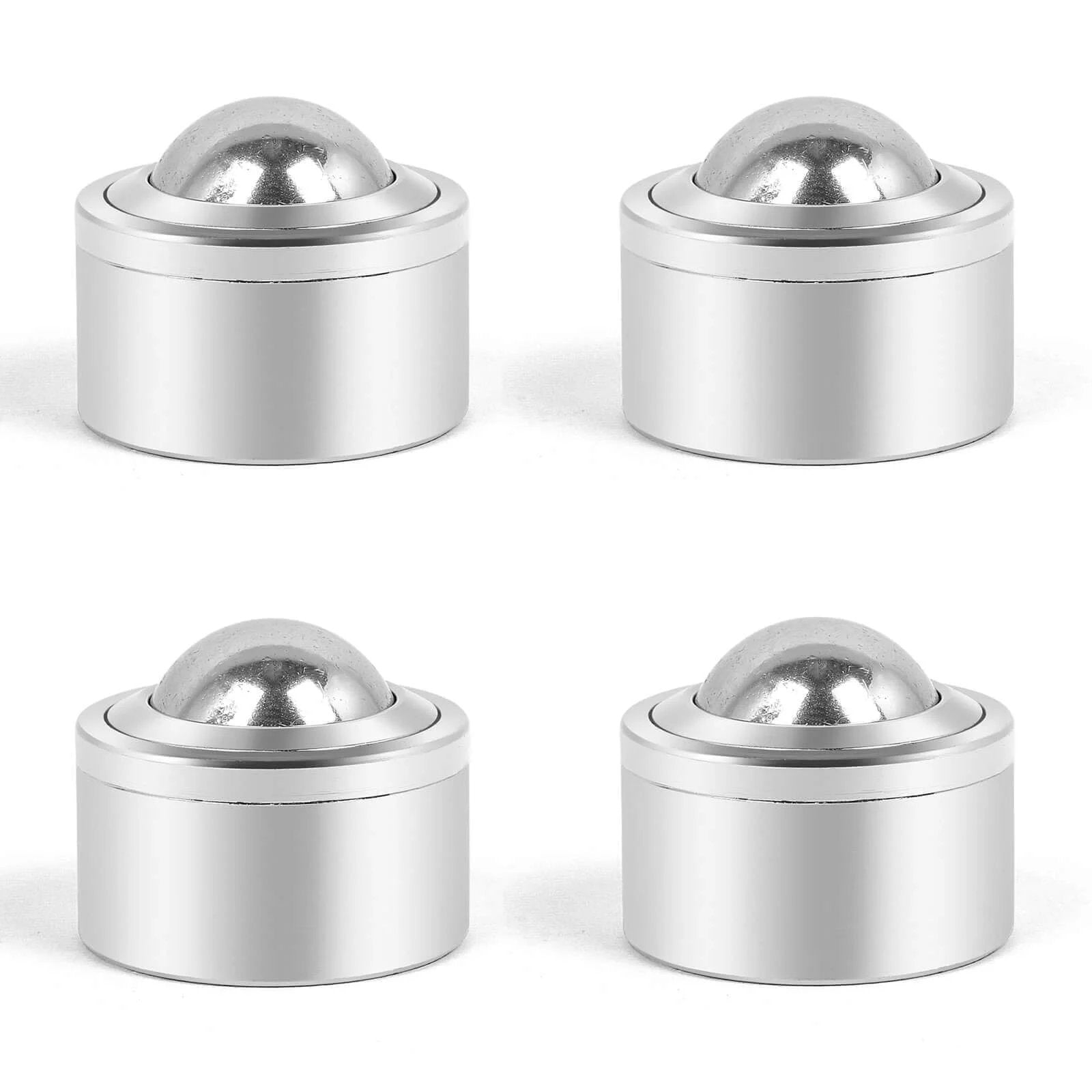4-piece set of Roller Ball Transfer Bearings Casters, 45mm diameter, for heavy duty conveyor ball transfer unit, silver color