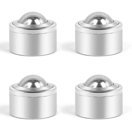 4-piece set of Roller Ball Transfer Bearings Casters, 45mm diameter, for heavy duty conveyor ball transfer unit, silver color