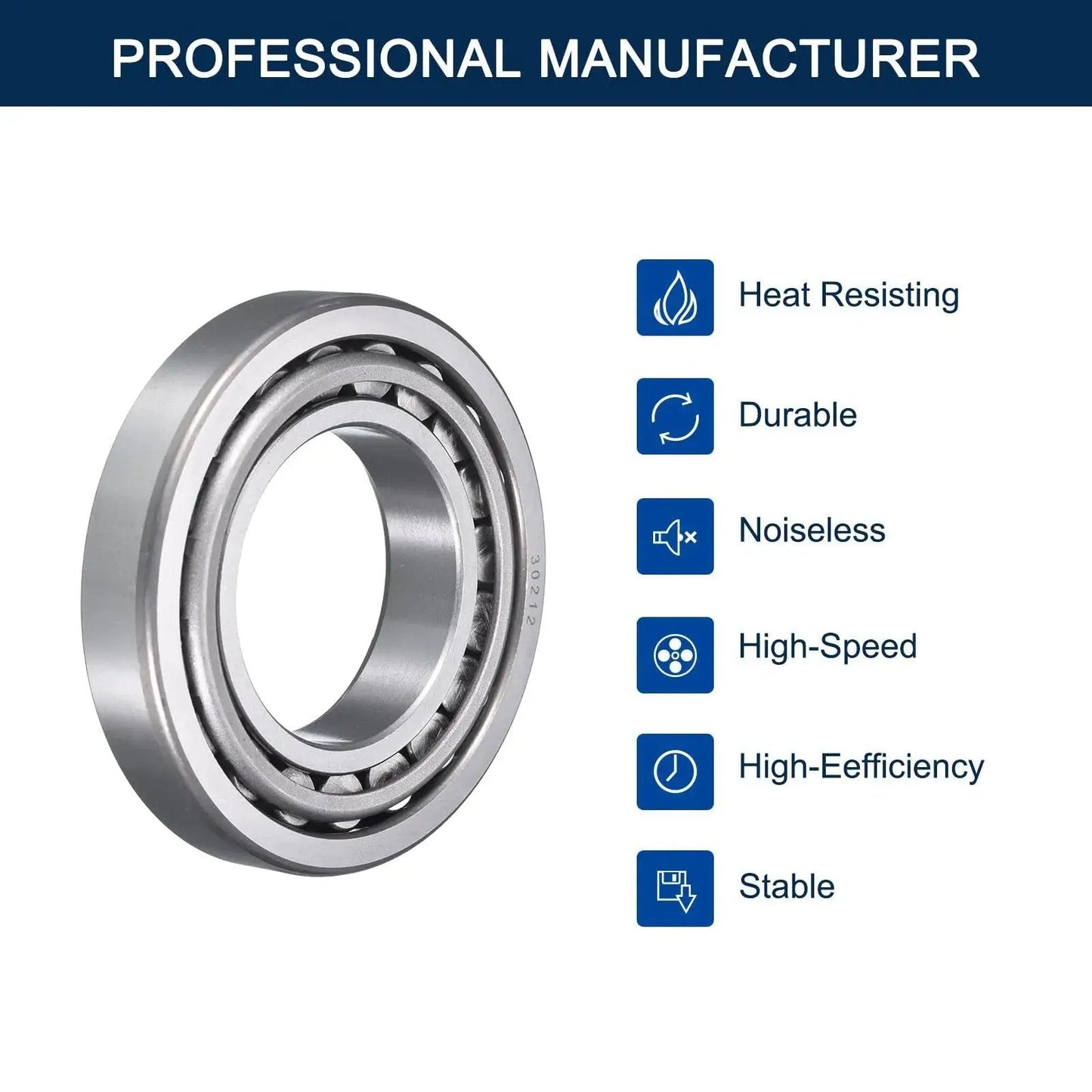 Two Pack 30212 Tapered Roller Bearing Cone And Cup Set 60 Mm Bore 110 Mm OD ABEC 3 Pre Lubed, professional features highlighted