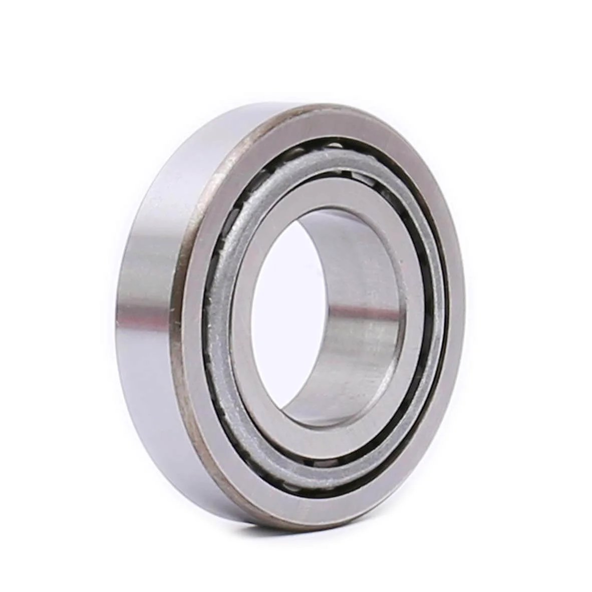 Side view of Tapered Roller Bearing LM67048 LM67010, showing the smooth metal surface and bearing design.