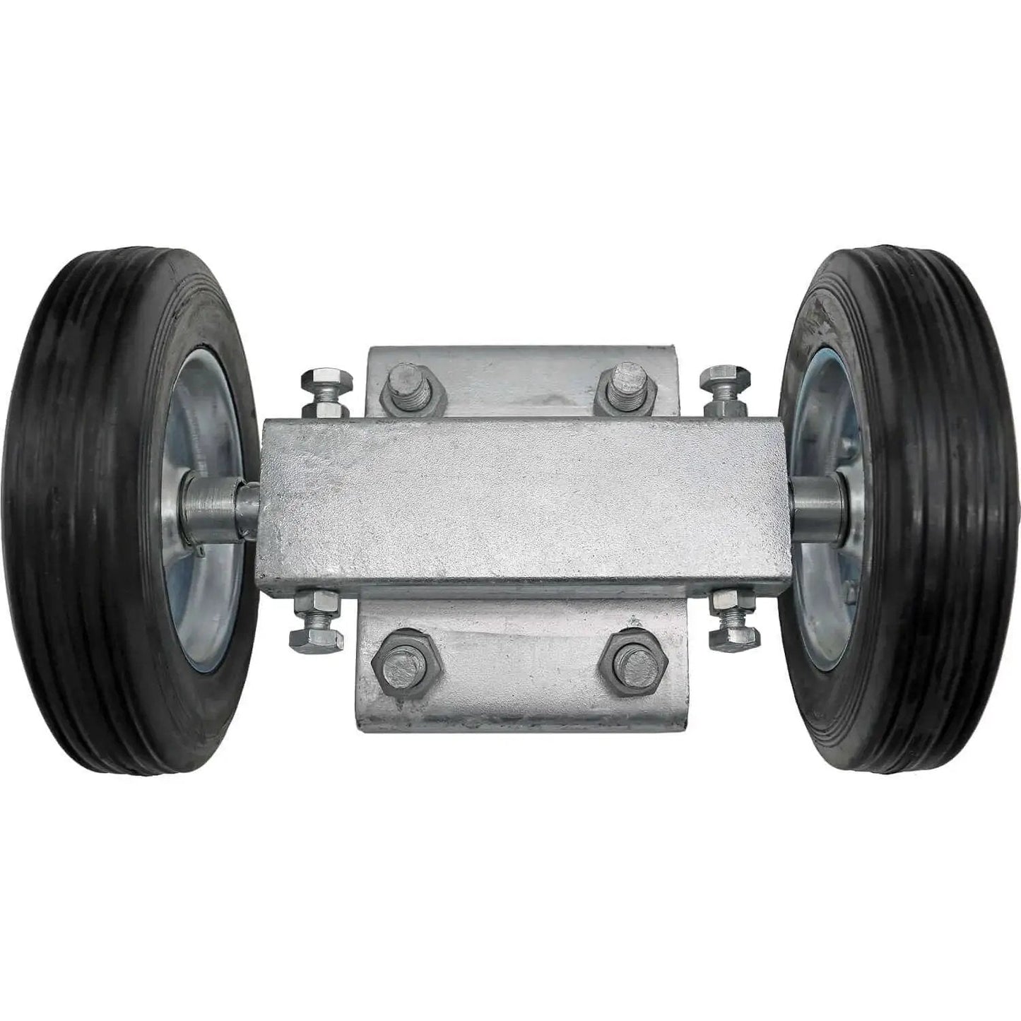Rolling Gate Wheel Carrier 6 Inch For Chain Link Fences And Sliding Gates With 2 Hard Rubber Wheels Adjustable Carrier