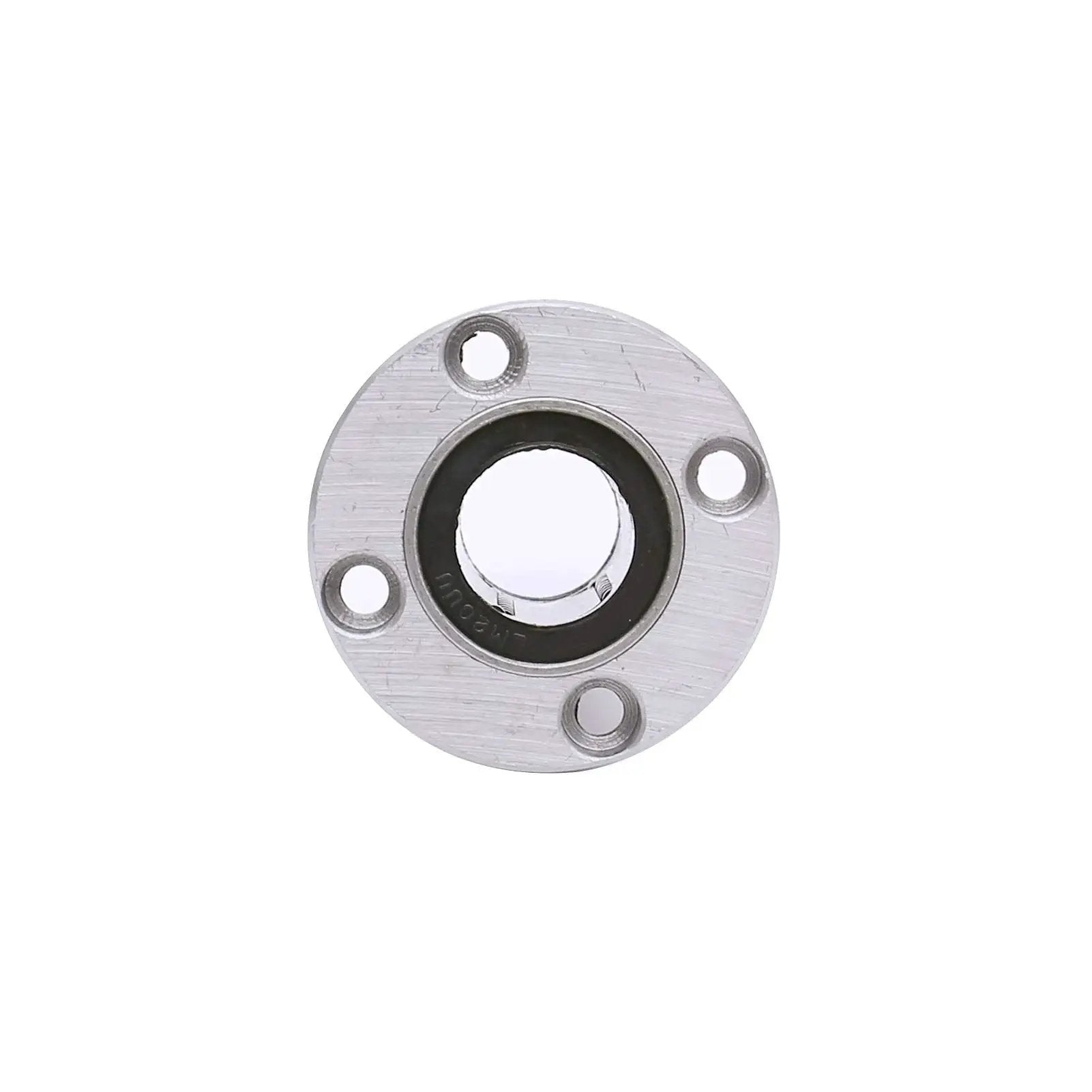 Round Flange Linear Ball Bearing LMF20UU Set Of 2 For 20mm Bore, front view showing mounting holes.