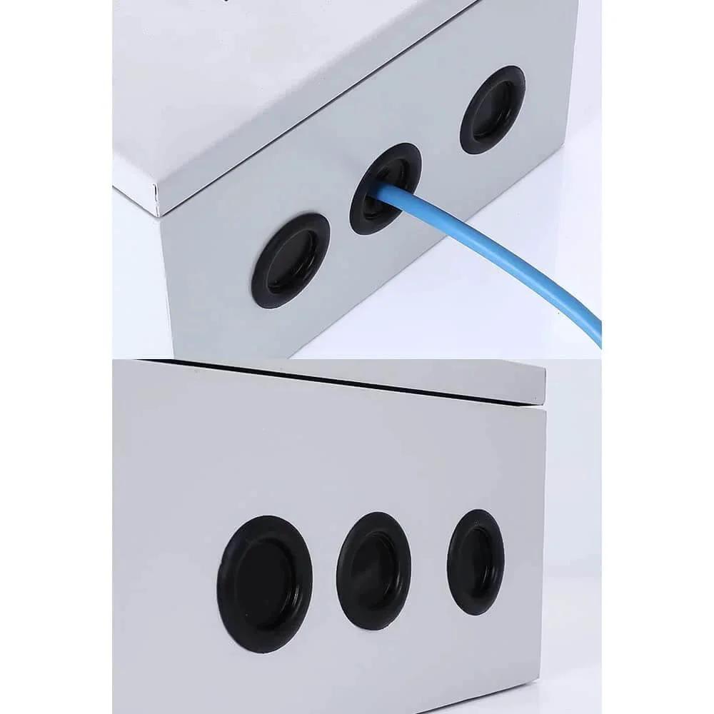 Box using 188 Piece Rubber Grommet Kit For Wiring Electrical Plumbing Round Hole Seals Waterproof Insulation And Wire Protection