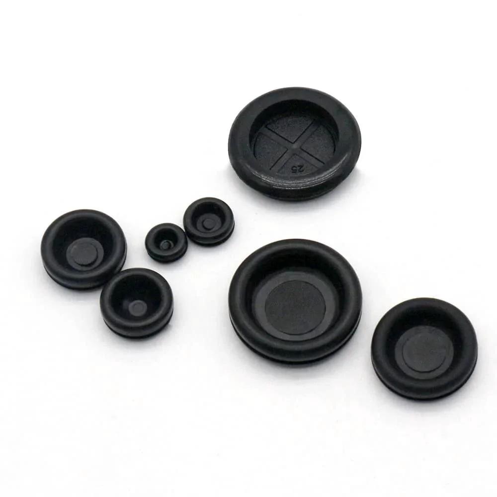 188 Piece Rubber Grommet Kit For Wiring Electrical Plumbing Round Hole Seals Waterproof Insulation And Wire Protection, seven sizes shown