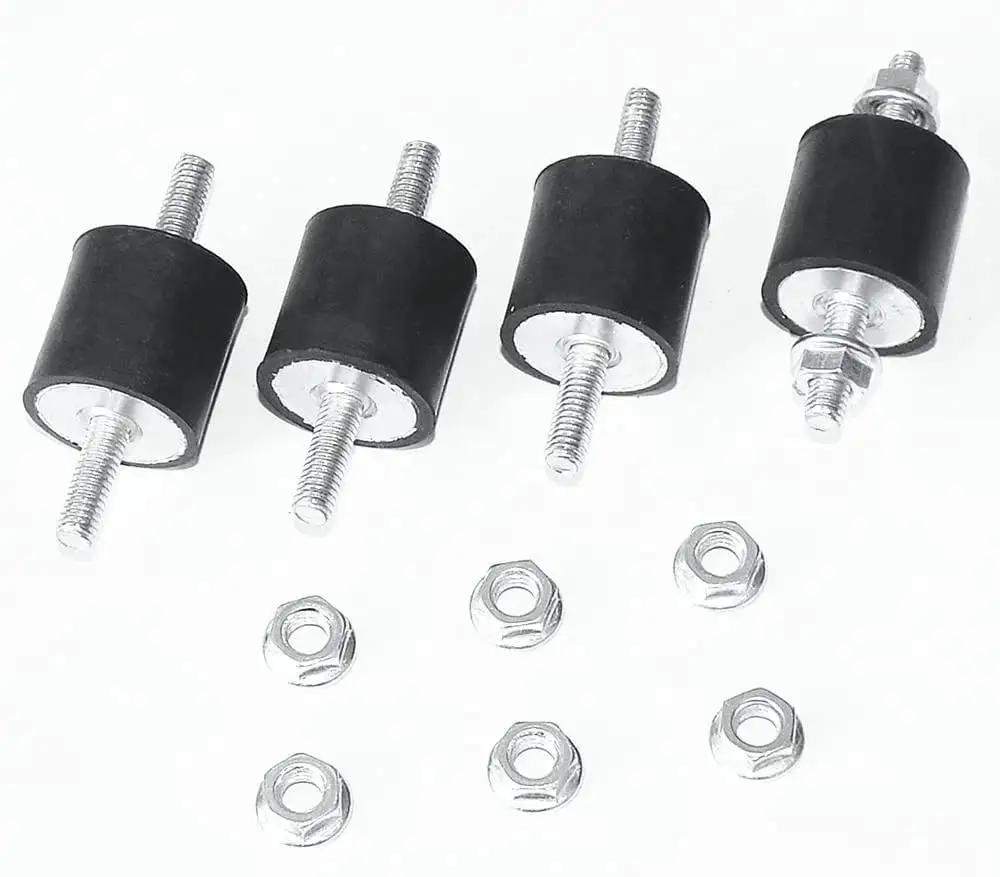 4 Pieces 20 X 15mm Rubber Mounts Vibration Isolator Mounts Shock Absorber With M6 X 19mm Studs Including 8 Nuts Heavy Duty