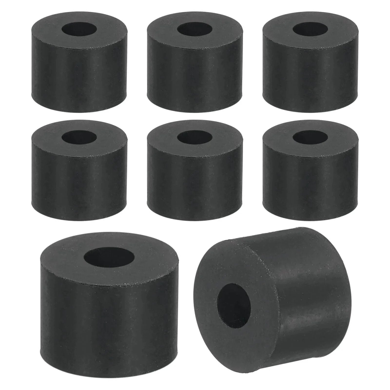 8 pcs of thick rubber spacers with five eighths inch outer diameter and one quarter inch inner diameter, half inch thickness