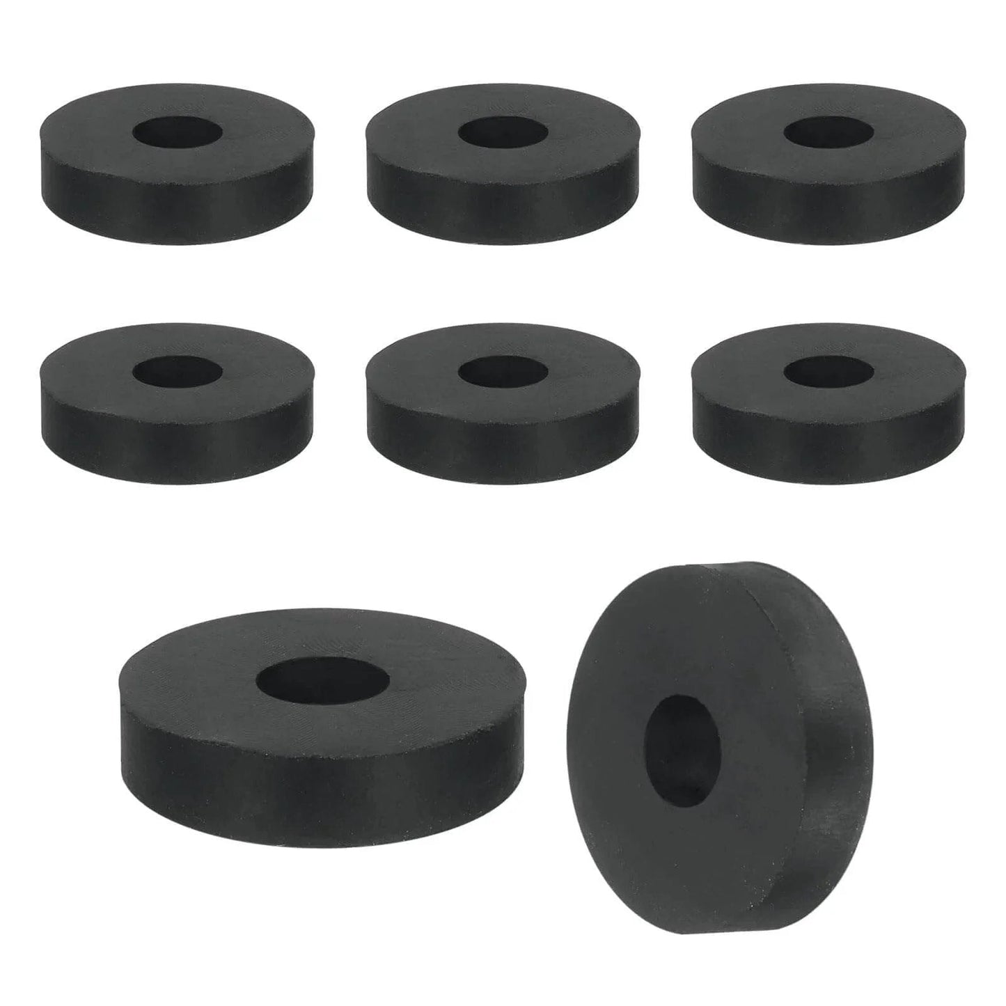 18 Pack Thick Rubber Spacers With 1 Inch Outer Diameter One Quarter Inch Inner Diameter And One Quarter Inch Thick Round Rubber Bushings