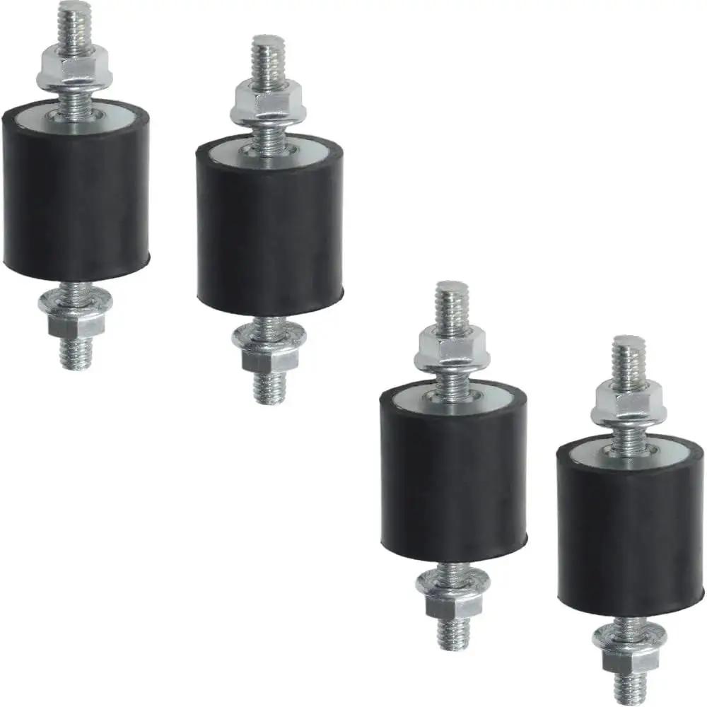 4 Pieces 20 X 15mm Rubber Mounts Vibration Isolator Mounts Shock Absorber With M6 X 19mm Studs Including 8 Nuts Heavy Duty