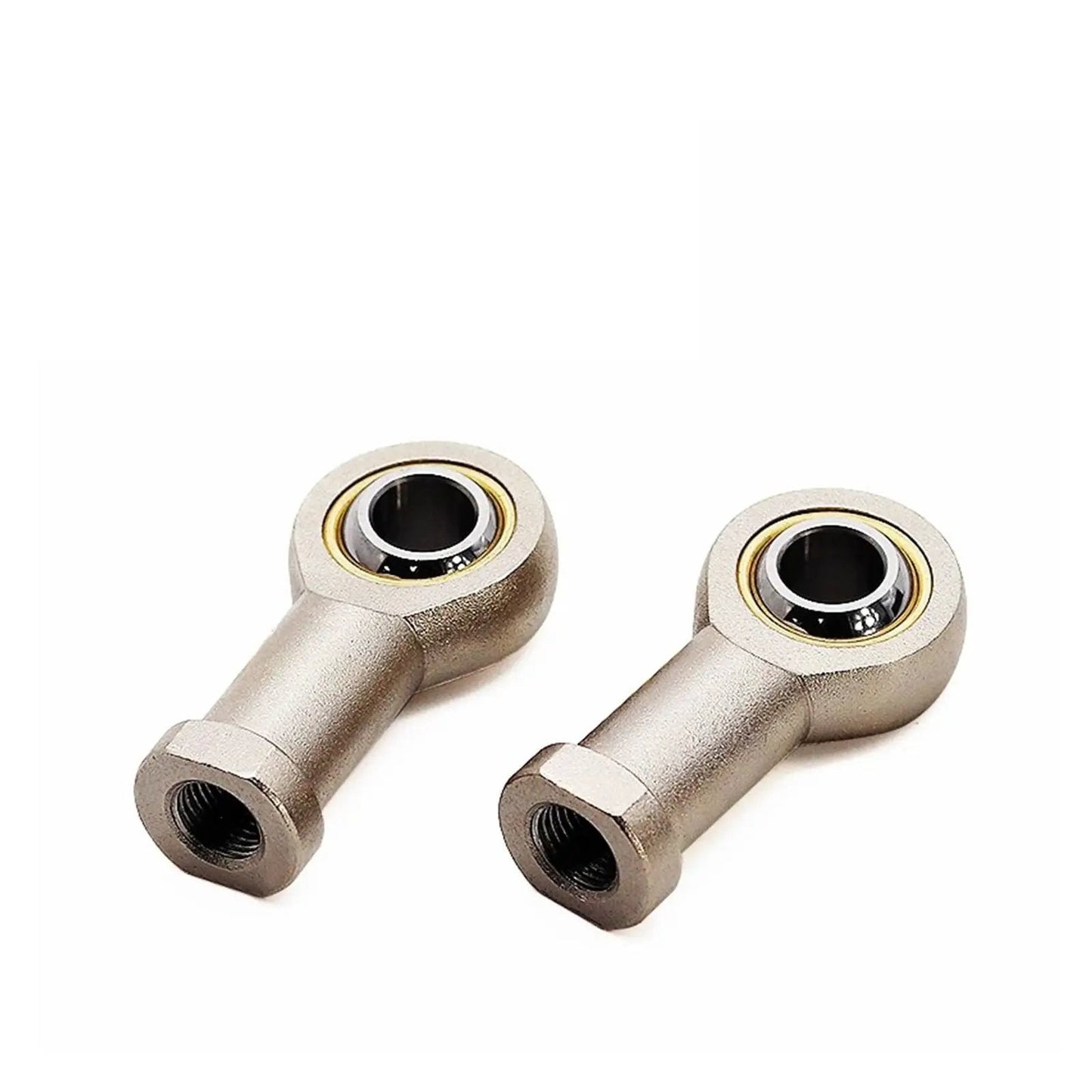 Rugged Rod End Bearing With Internal Thread For F M4 M5 M6 M8 M10 Metric Female Cylinder Fisheye Connector Ball Bearing Joint For Robotics CNC Machinery Drop In Ready M12 Thread Option shown in two pieces