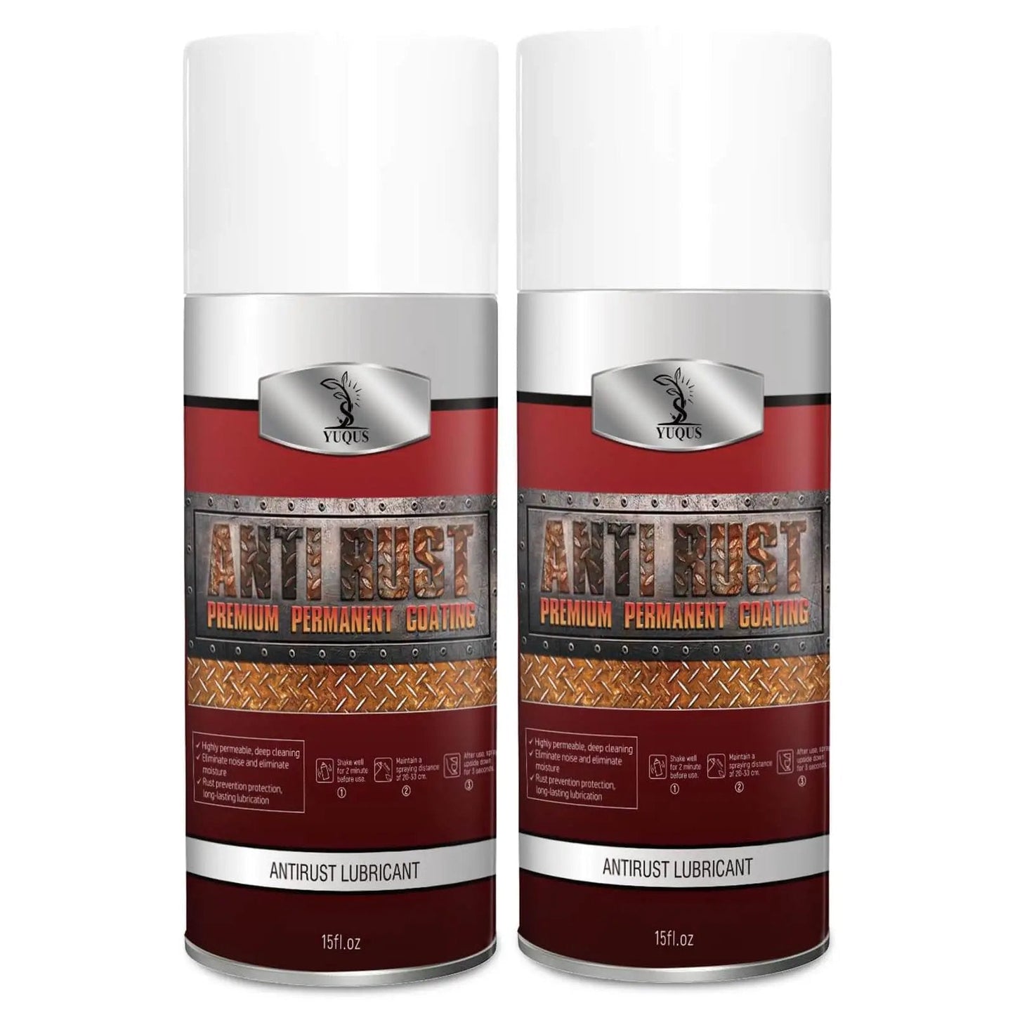 Two cans of rust proof lubricant spray for quiet door hinges windows and garage doors with extension straw 30 ounce two bottle pack.