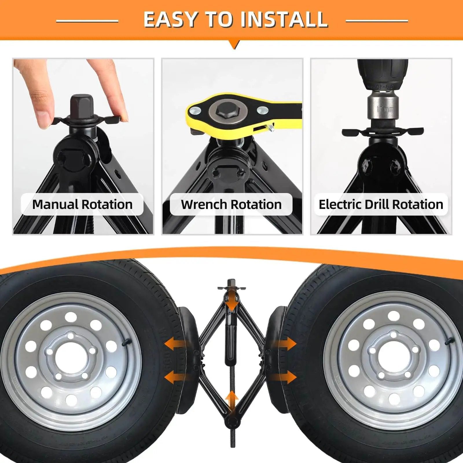 Durable X Shaped RV Tire Stabilizer For Dual Axle Travel Trailers And Campers OULEME Anti Move Wheel Wedge Universal Fit