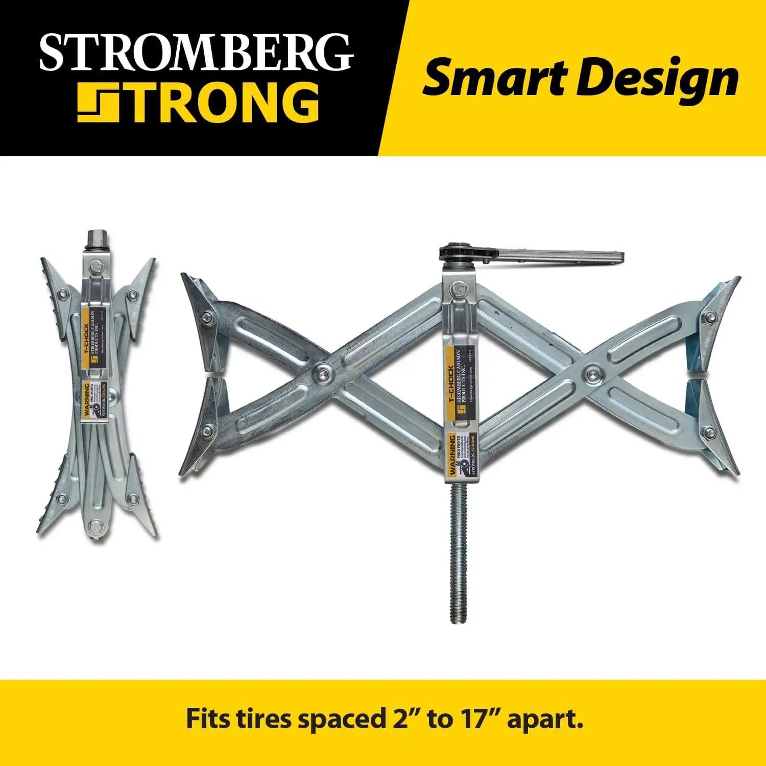 Heavy Duty Tandem Axle RV Wheel Chocks And Tire Stabilizers 2 Pack Keeps Campers Trailers Secure Fits Tires From 2 To 17 Inches Stromberg Carlson