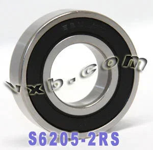 Stainless Steel 6205-2RS Bearing 25x52x15mm - Sealed