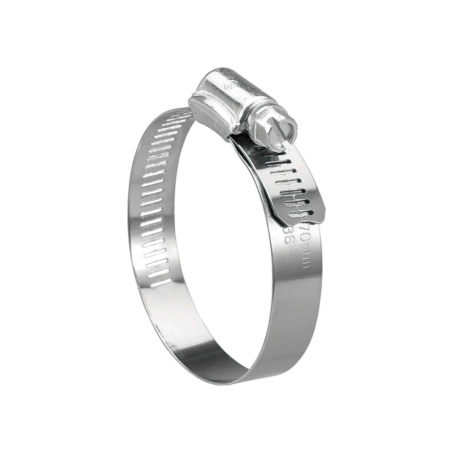 KE24BX 10 Piece SAE 24 Hose Clamp Set In Silver With 300 Series Stainless Steel For Maximum Corrosion Resistance And Wide Clamping Range
