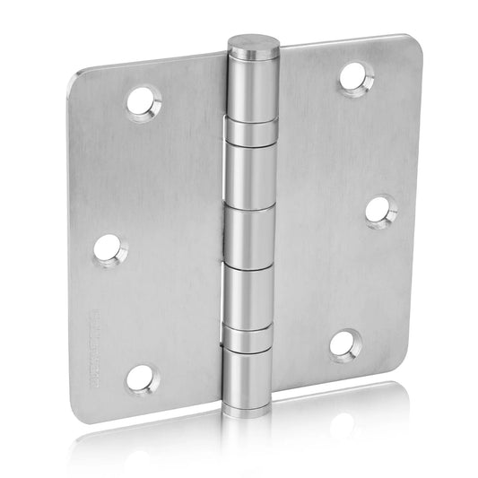 3 Pack 304 Stainless Steel Door Hinges 3.5 By 3.5 Inches Satin Nickel Brushed Finish Heavy Duty Non Removable Pin Ball Bearing For Commercial And Residential Doors For Interior And Exterior Use With High Traffic Durability And Smooth Quiet Operation