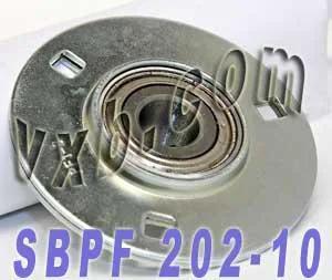 SBPF202-10 5/8 Pressed Steel Bearing 3-Bolt Flanged Mounted Bearing
