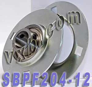 SBPF204-12 3/4 Pressed Steel Bearing 3-Bolt Flanged Mounted Bearing