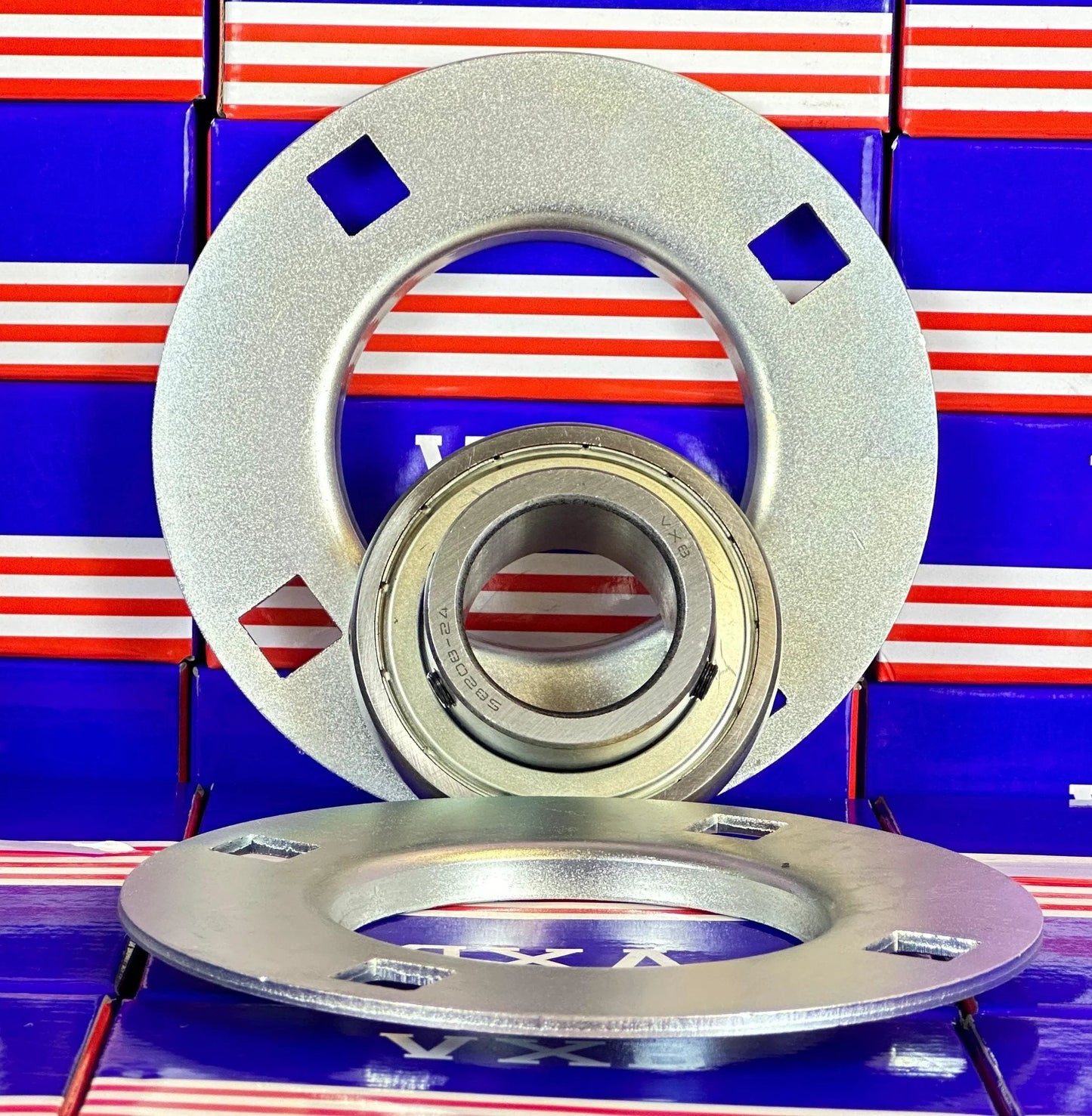 SBPF208-24 Pressed Steel Housing Bearing 4-Bolt Flanged Mounted