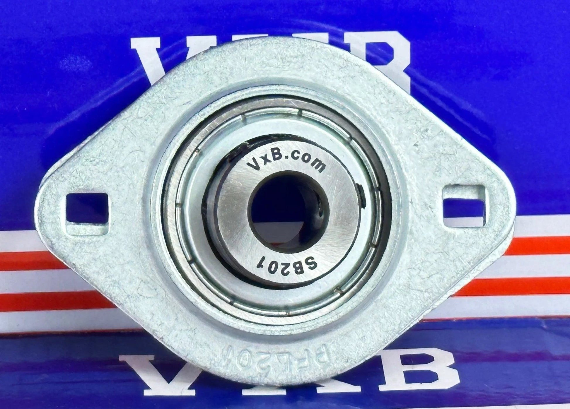 SBPFL201 12mm Stamped oval 2-Bolt Flanged Mounted Bearing