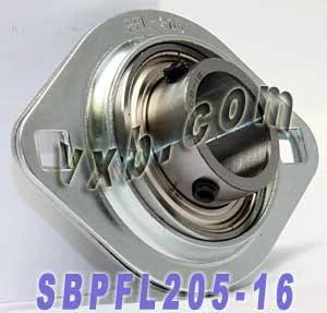 SBPFL205-16 Pressed Steel Housing Bearing 2-Bolt Flanged Mounted