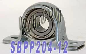 SBPP204-12 3/4 Pressed Steel Bearing 2-Bolt Flanged Mounted Bearing