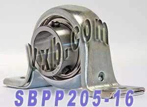 SBPP205-16 Pressed Steel Housing Bearing 2-Bolt Flanged Mounted