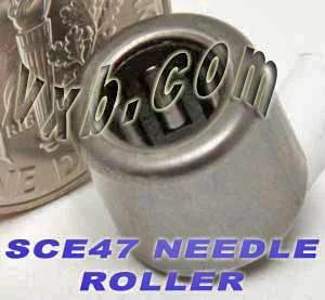 SCE47 Miniature Needle Bearing 1/4x7/16x7/16 inch