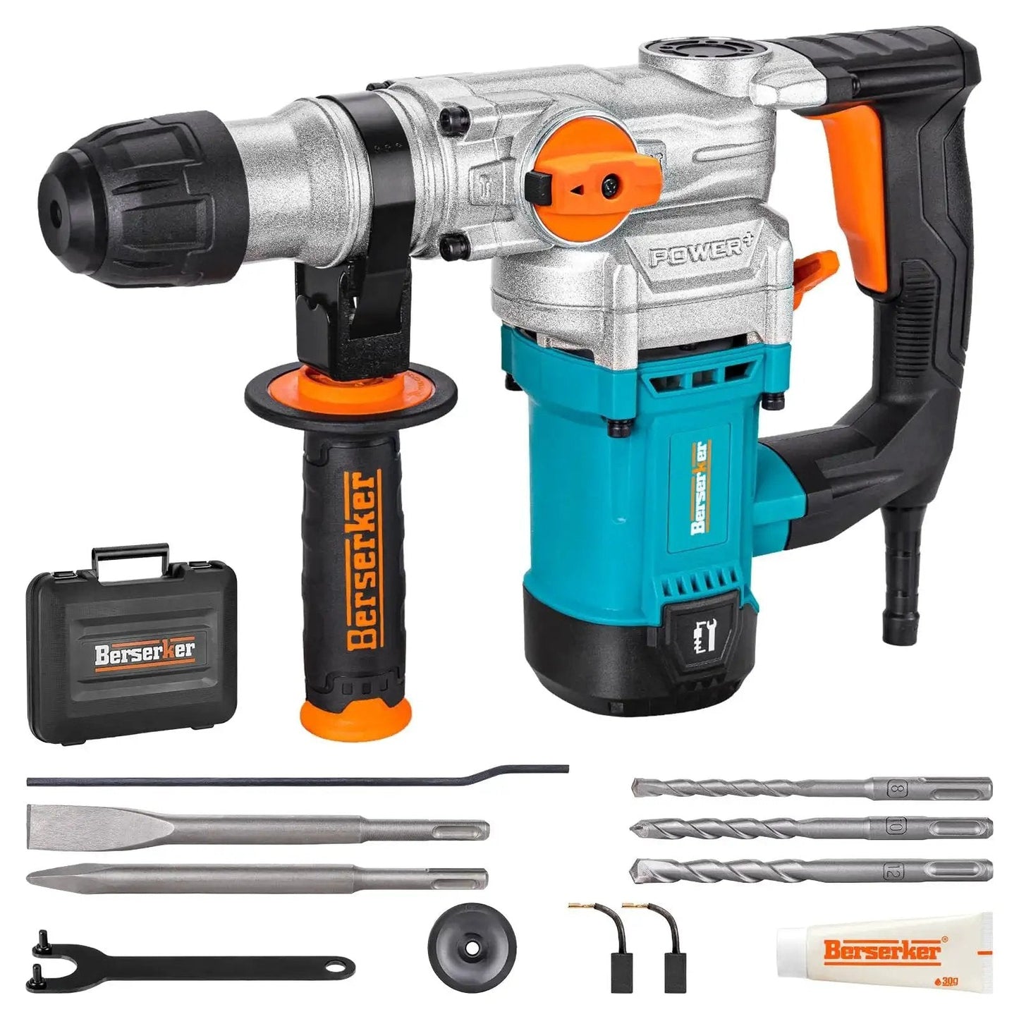 Powerful 9 Amp SDS-Plus rotary hammer delivers fast 1-1/8 in concrete drilling with three modes, includes bits, chisels, carrying case