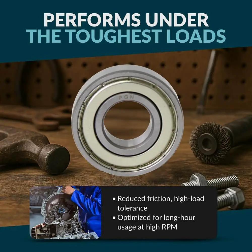 R10 ZZ Sealed Ball Bearing 5/8 Inch By 1-3/8 Inch By 0.3438 Inch Lubricated Chrome Steel With Metal Shield High RPM Support