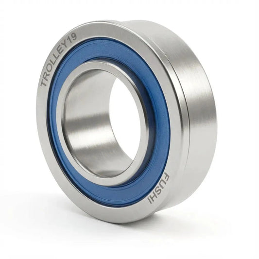 4 Pack Sealed Flanged Ball Bearings For Lawn Mowers And Outdoor Carts, Inside Diameter Three Quarters Inch, Outside Diameter One And Three Eighths Inches, Thickness One Half Inch, Chrome Steel Construction, Durable Replacement For Wheel Bearings 532009040
