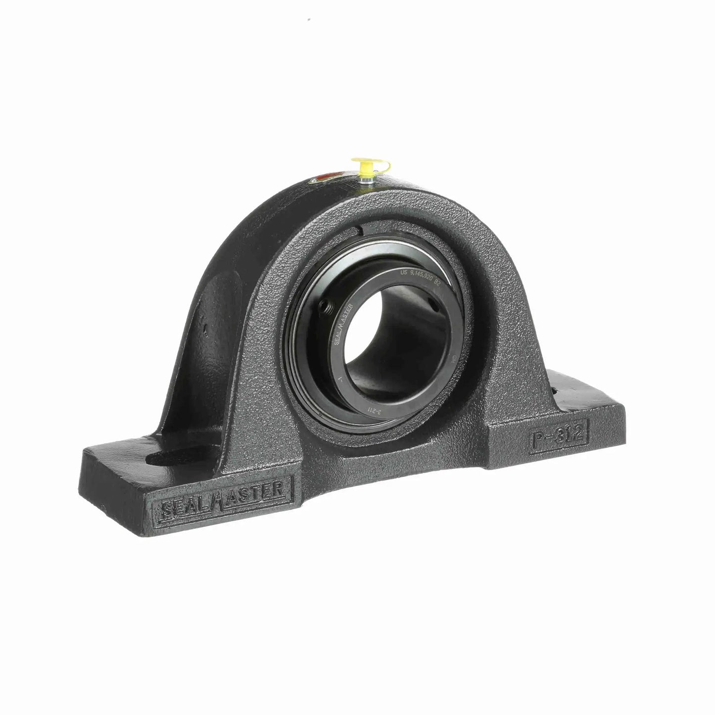 Reliable Sealmaster MP-43 mounted pillow block with cast iron housing and 2-bolt design for medium-duty applications.