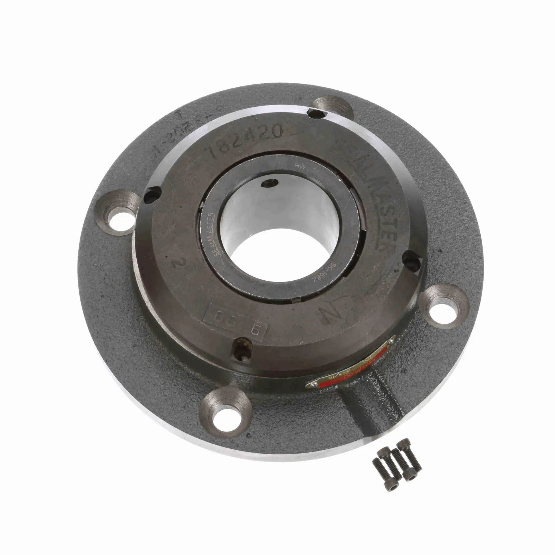 Durable Sealmaster PVR-1102 mounted flange cartridge bearing with cast iron housing and setscrew lock