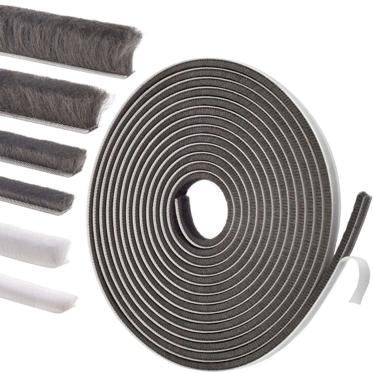 Self Adhesive Weather Stripping Seal For Doors And Windows That Blocks Drafts And Noise Gap Filler For Sliding Exterior Front And Jamb Frames 0.2 Inch By 0.35 Inch By 16.5 Feet Gray, flexible grey foam roll.
