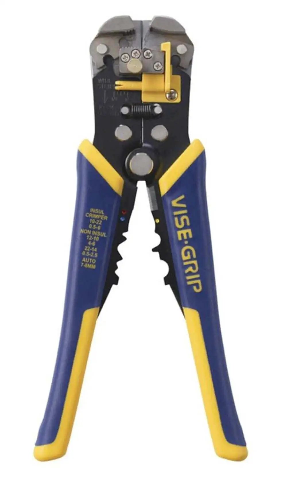 Self Adjusting Wire Stripper With Two Inch Jaw For Stripping 10 To 24 AWG ProTouch Grip For Comfort Built In Adjustable Stopper