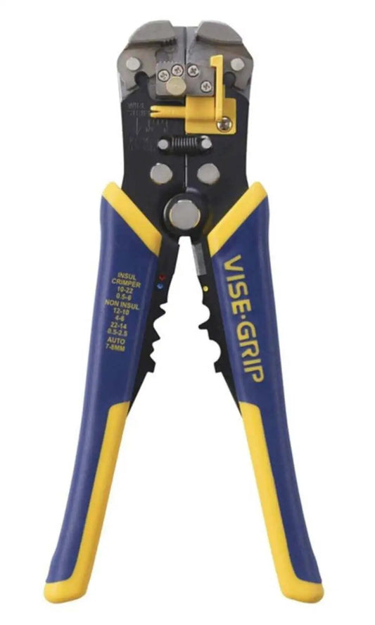 Self Adjusting Wire Stripper With Two Inch Jaw For Stripping 10 To 24 AWG ProTouch Grip For Comfort Built In Adjustable Stopper