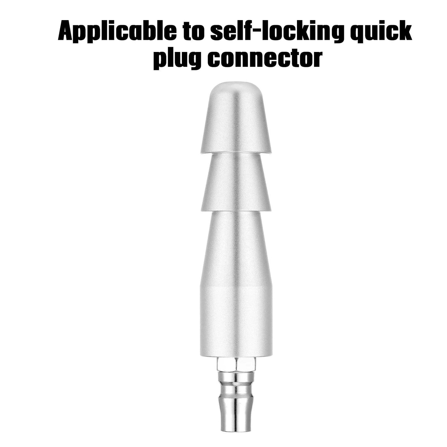 2 Pack Vac U Lock Adapters Quick Air Connectors Silver Finish For Easy Quick Attach And Leak Free Performance Durable 12 Cm Length Universal Fit Replacement Set For RVs Hoses Tanks And Air Tool Systems, front view.