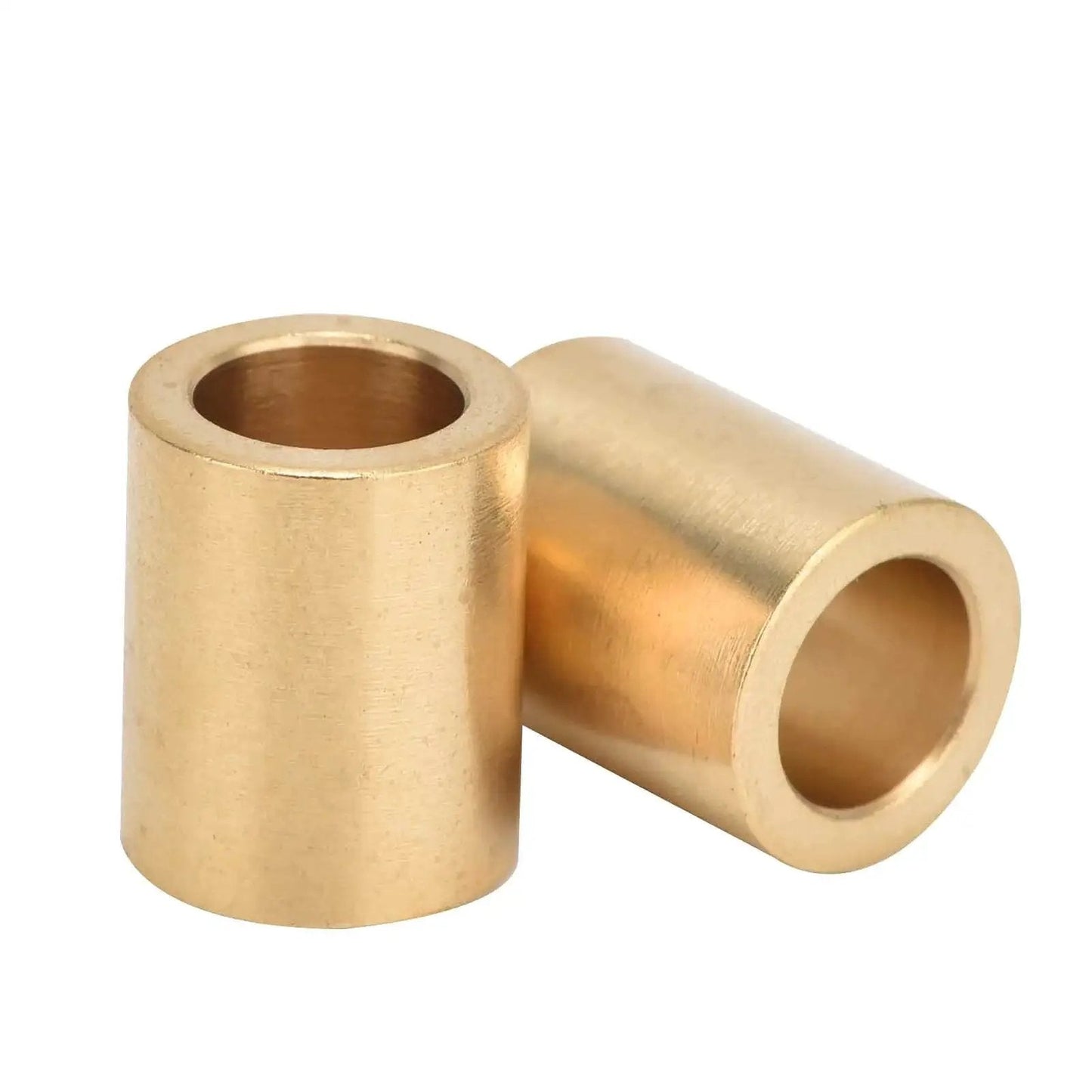 8 Pieces Self Lubricating Brass Bearing Sleeve Set with 8mm Bore, 12mm Outer Diameter, 15mm Length for High Speed Sliding